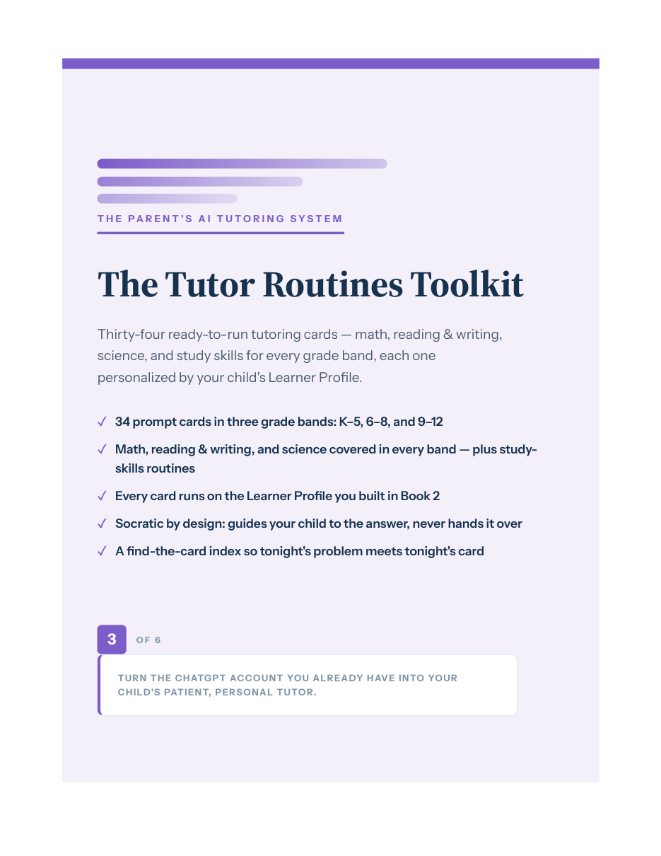 The Tutor Routines Toolkit